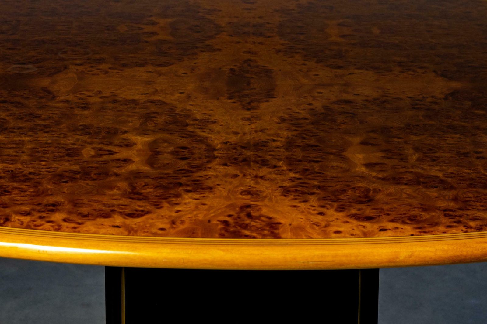 Afra & Tobia Scarpa Table With Oval Shaped Top In Wood By Maxalto 1970s photo vinterior