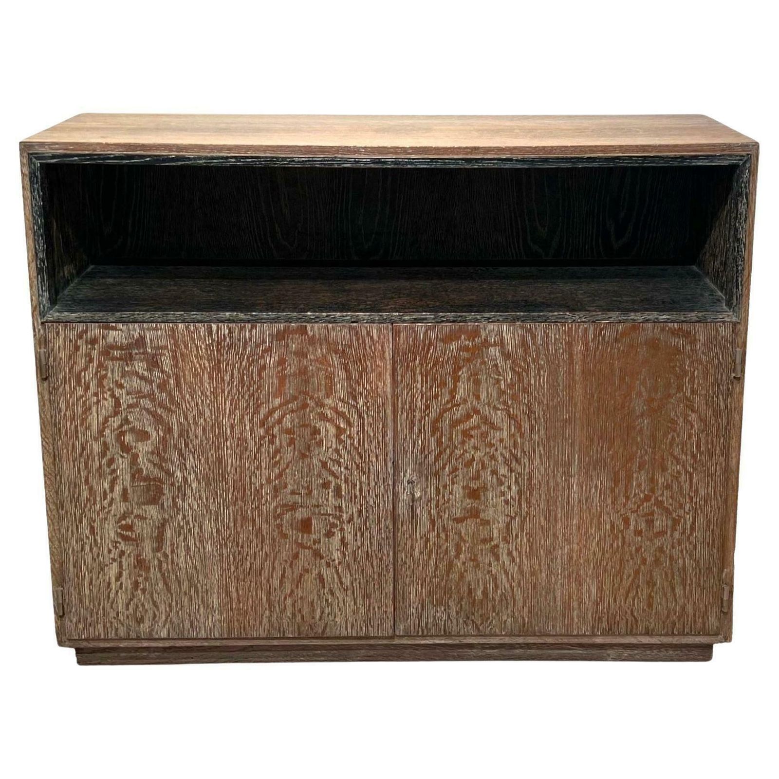 Art Deco Office Cabinet, De Coene Frères, Limed Oak, Belgium Circa 1935