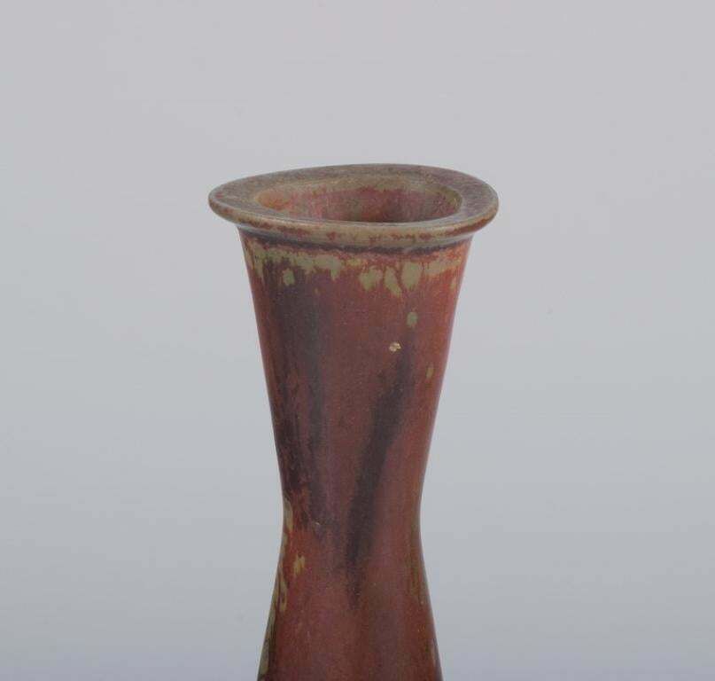 Gunnar Nylund For Rörstrand. Ceramic Vase With Glaze In Brownish Tones. photo furniture