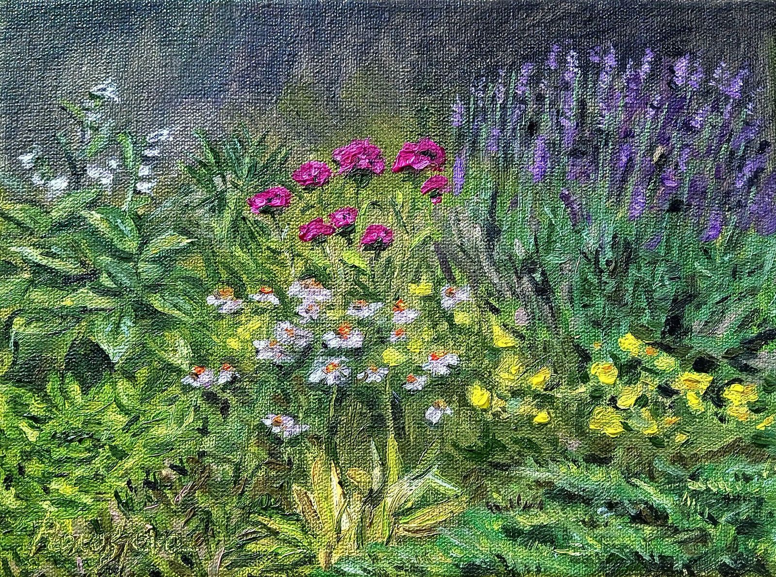 Alyona Prokofjeva Summer Flowers. 2023. Canvas, Oil, 15x20 Cm 2023