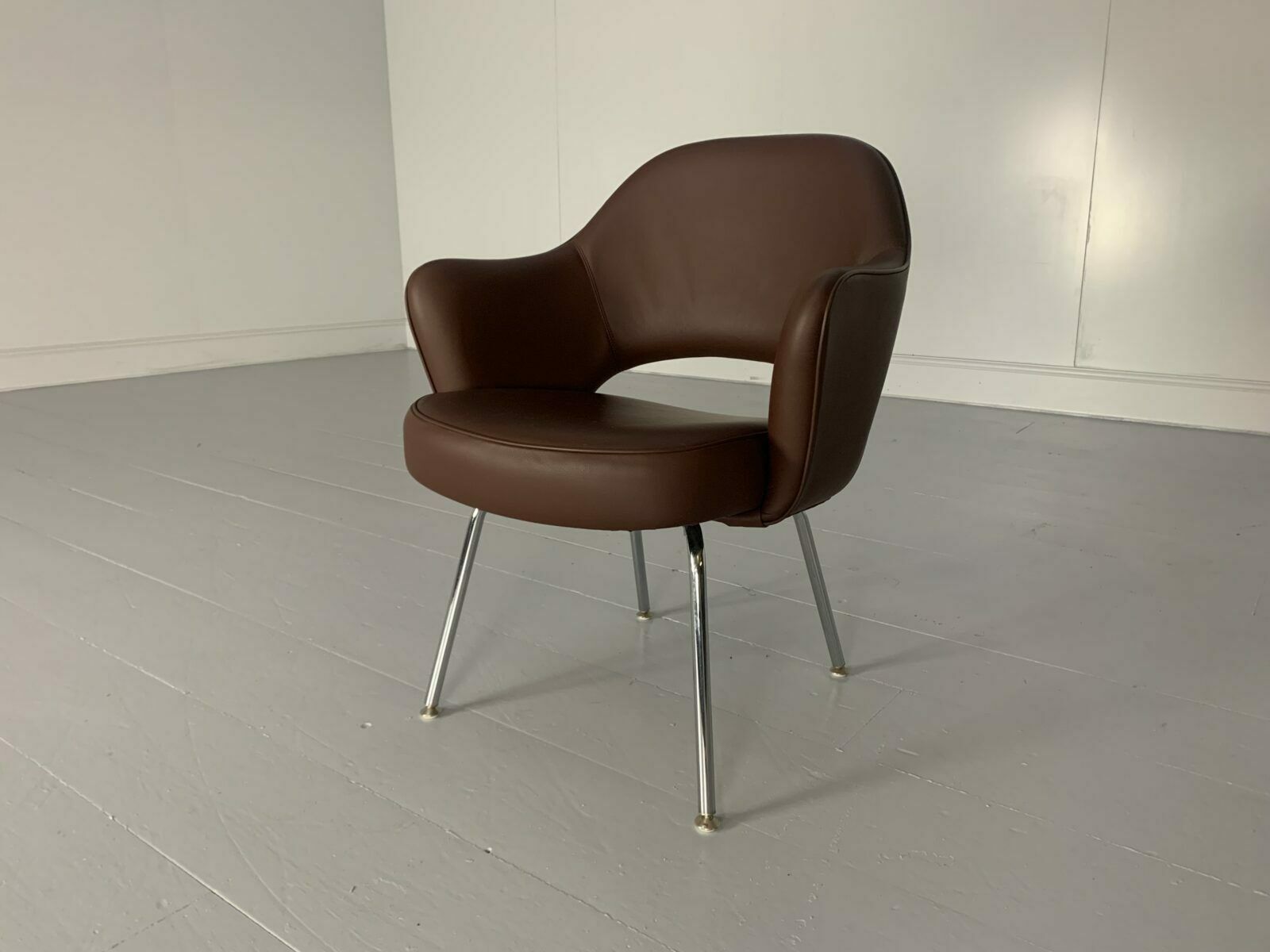 Knoll Studio “Saarinen Executive” Armchair – In “Volo” Brown Leather photo 1400.0