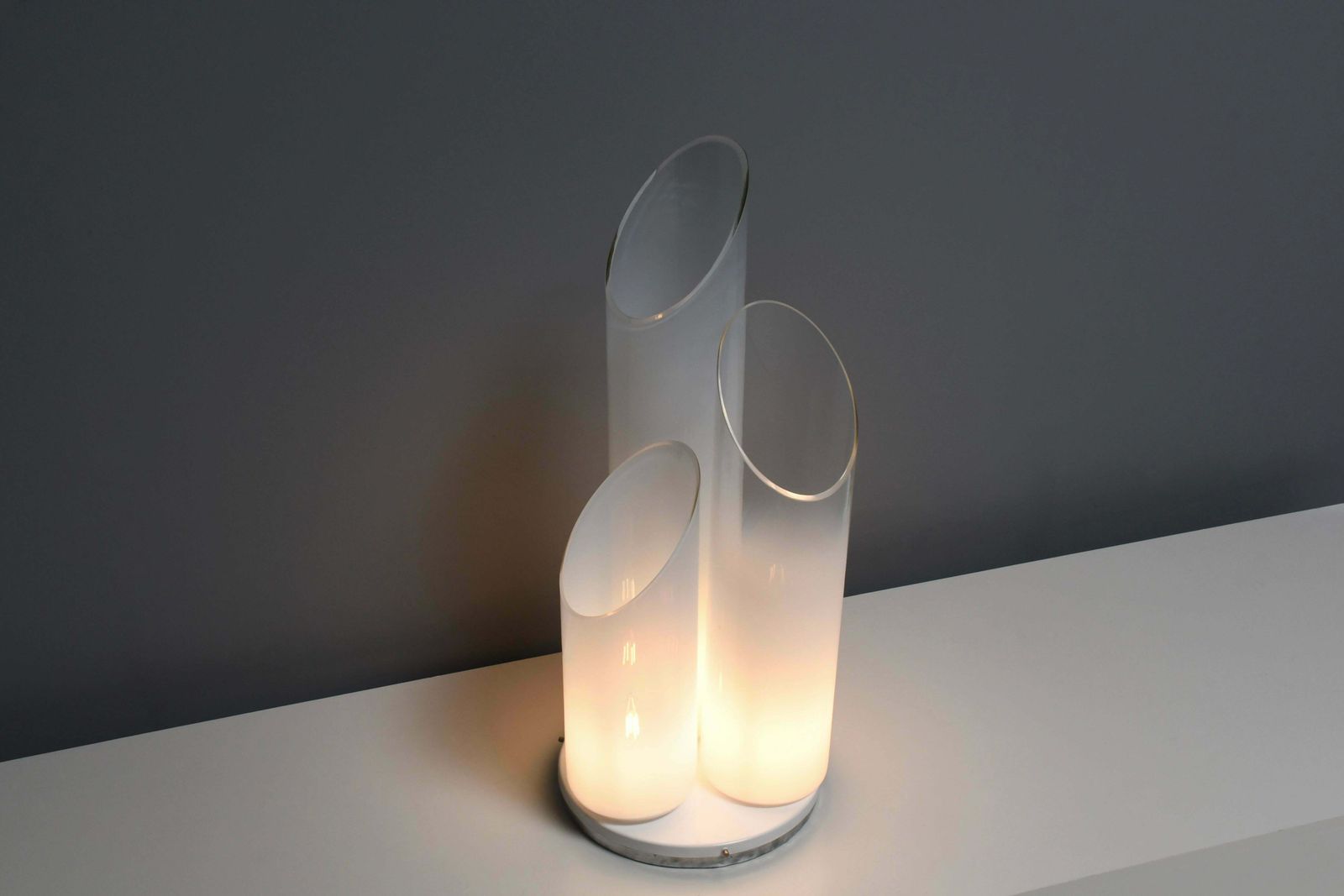 Large Murano Glass Table Lamp By Carlo Nason For Mazzega, Italy 1970s photo vintage