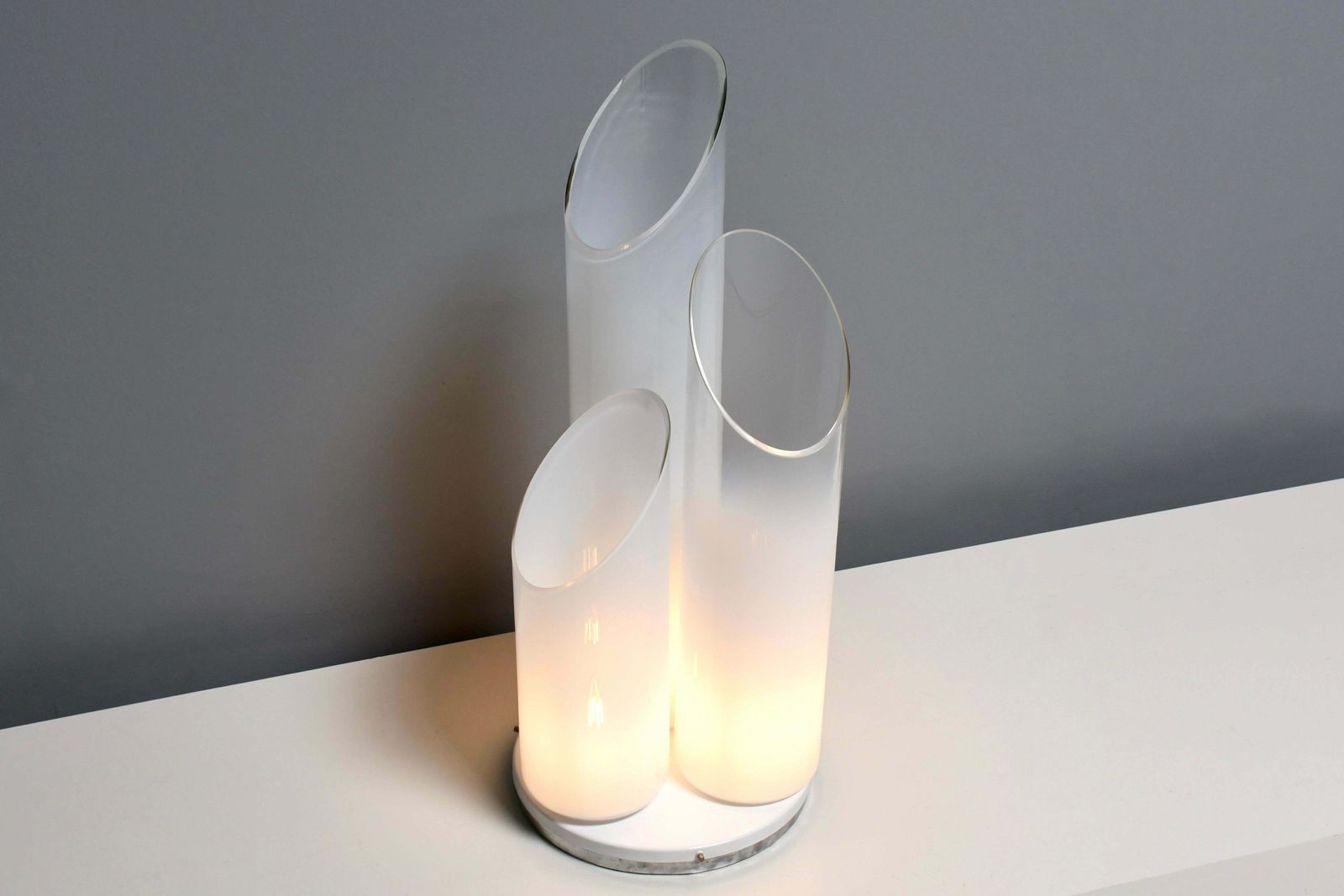 photo furniture Large Murano Glass Table Lamp By Carlo Nason For Mazzega, Italy 1970s
