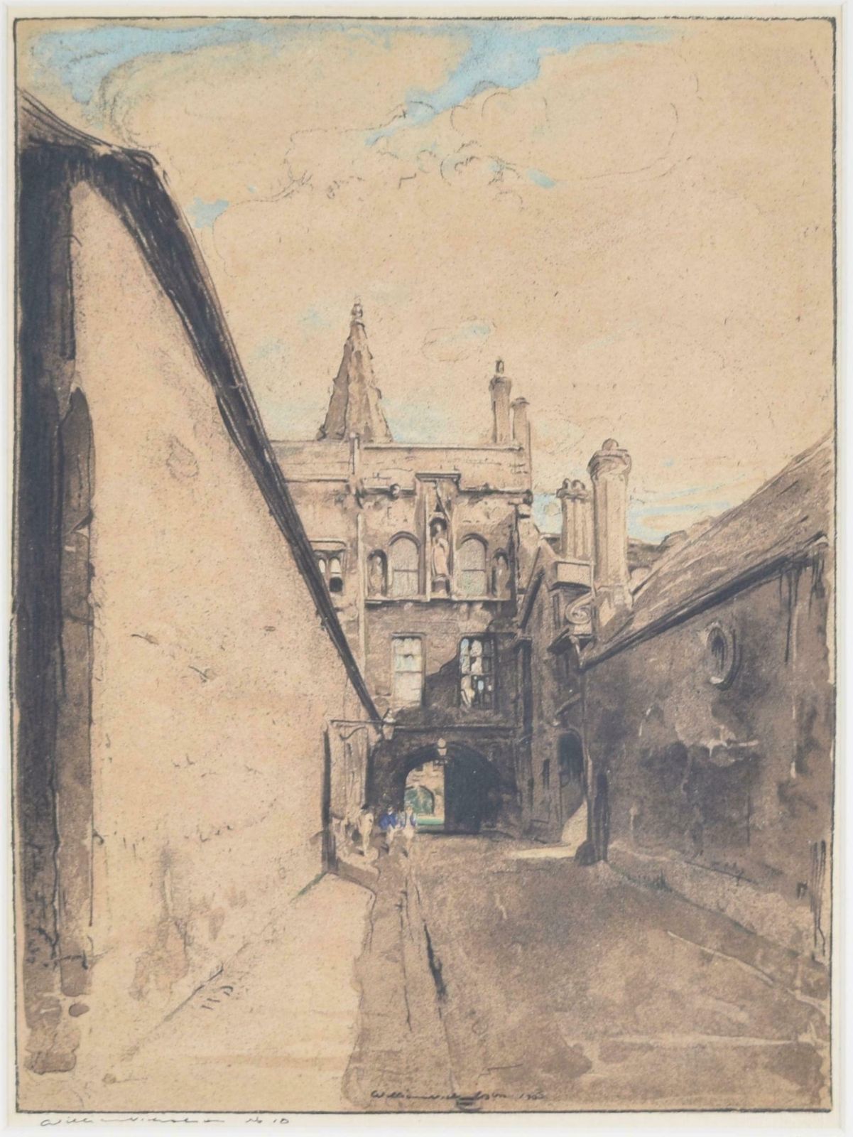 William Nicholson New College Lane, Oxford Lithograph By William Nicholson 1902   1904 photo Art