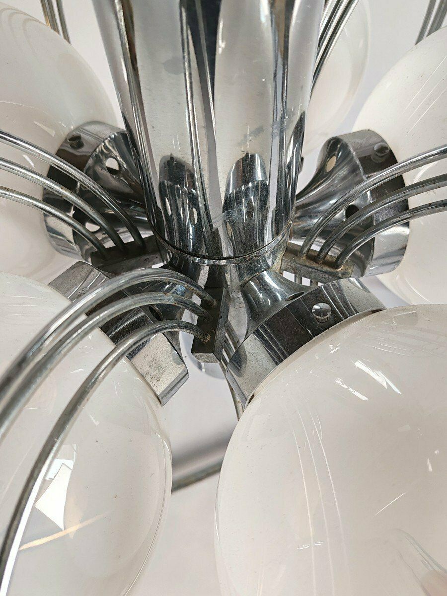 Murano Glass Chandelier. Mazzega Editions. Year 70 photo vintage