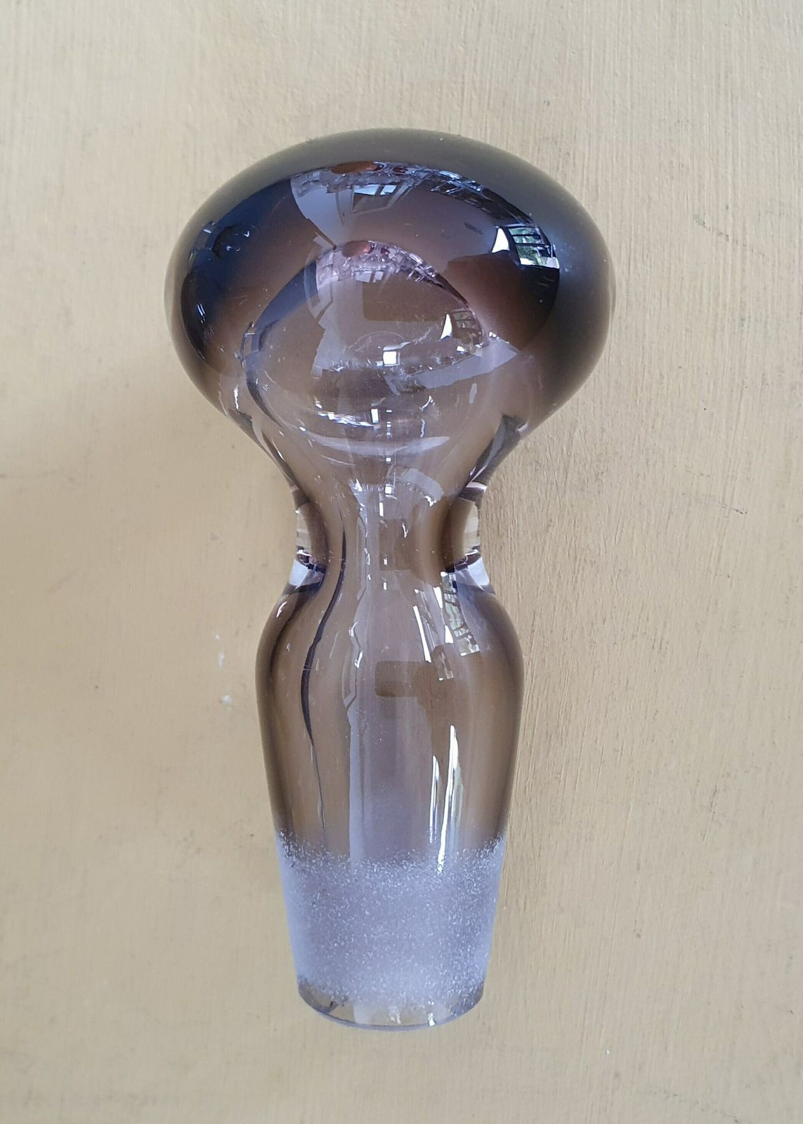 Vintage Caithness Smoked Glass Decanter Set, Libster Decanter And Two Canisbay Dram Glasses In Lovely Peat Coloured Glass, 1970s photo vinterior