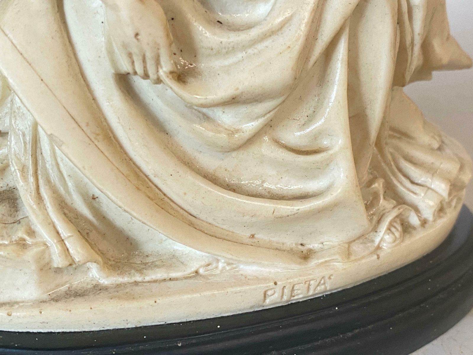 Resin Sculpture Representing La Pieta, White And Black Color France 20th Century photo buy