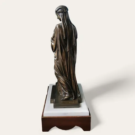 Eutrope Bouret 19th Century French Bronze Statue Of A Woman With Jar photo Home Decor