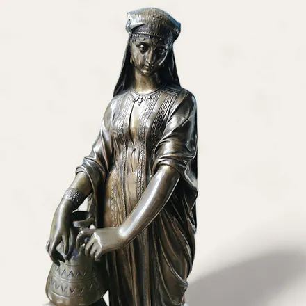 Eutrope Bouret 19th Century French Bronze Statue Of A Woman With Jar photo 895.0