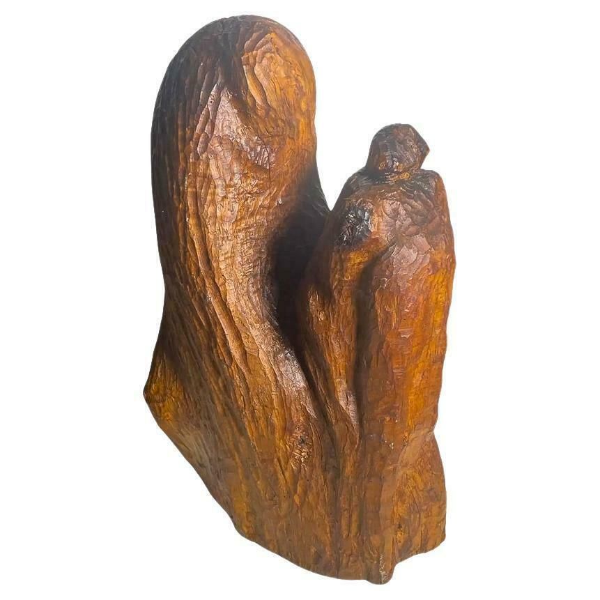 Sculpture In Wood Butalist Design, 1950s France