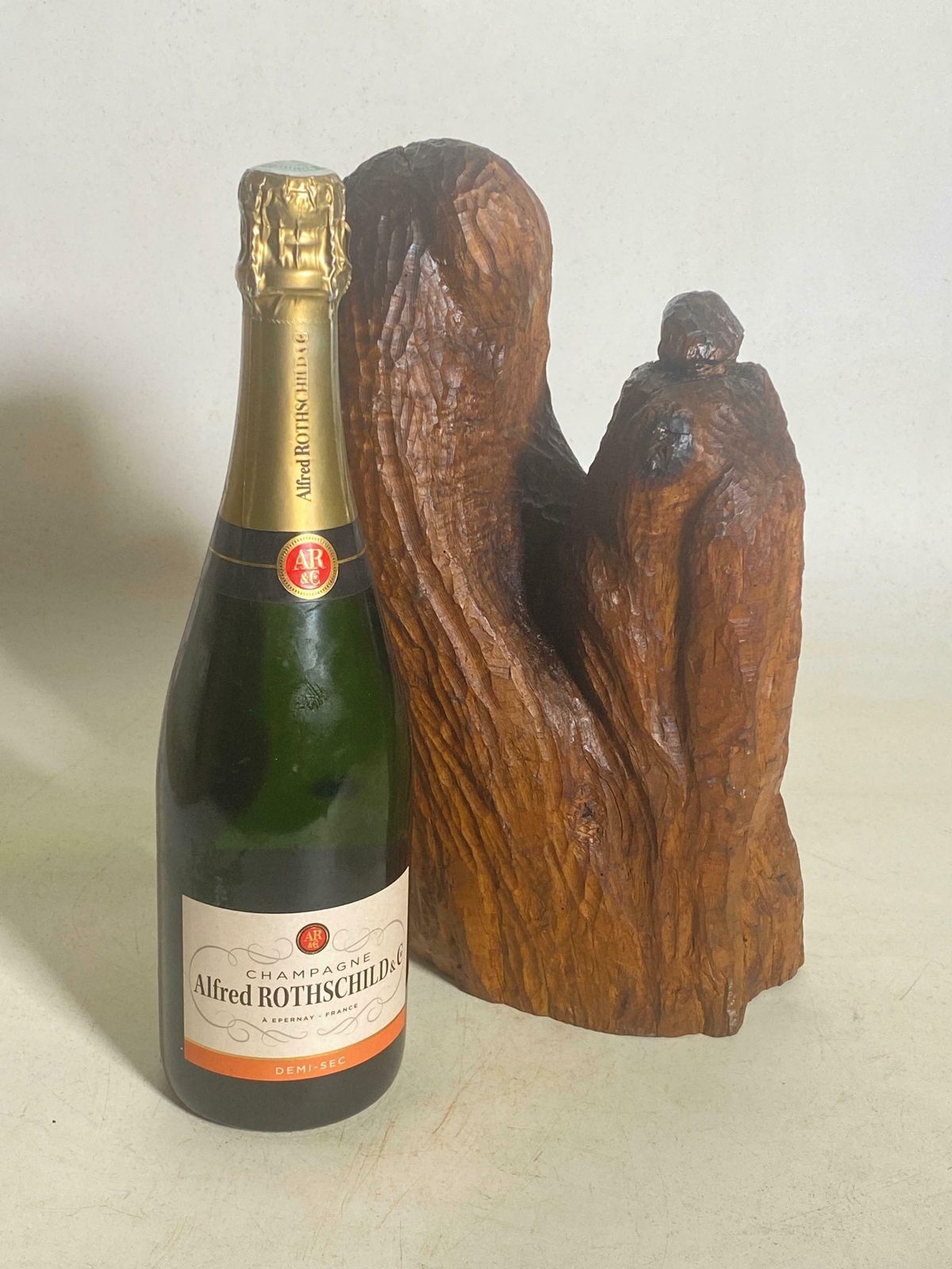 Sculpture In Wood Butalist Design, 1950s France photo for sale