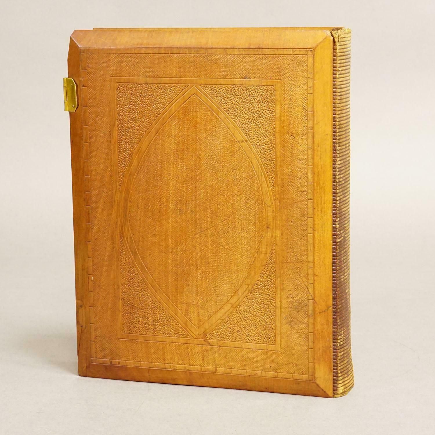 Large Antique Photo Album With Wooden Carved Cover, Brienz Ca. 1900 photo 543.0