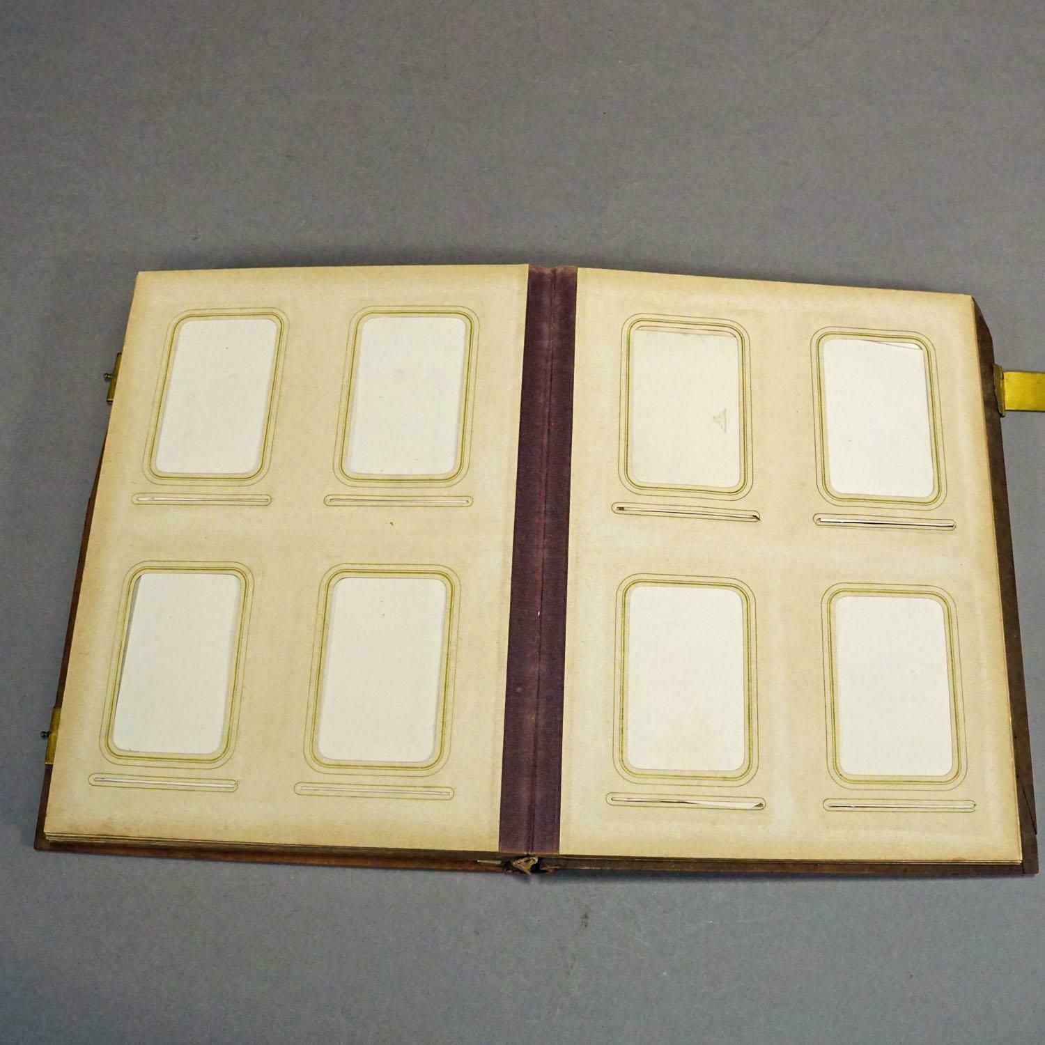 Home Decor Large Antique Photo Album With Wooden Carved Cover, Brienz Ca. 1900 photo