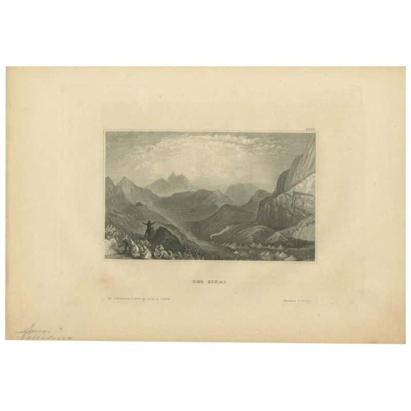 Antique Print Of The Sinai, 1838