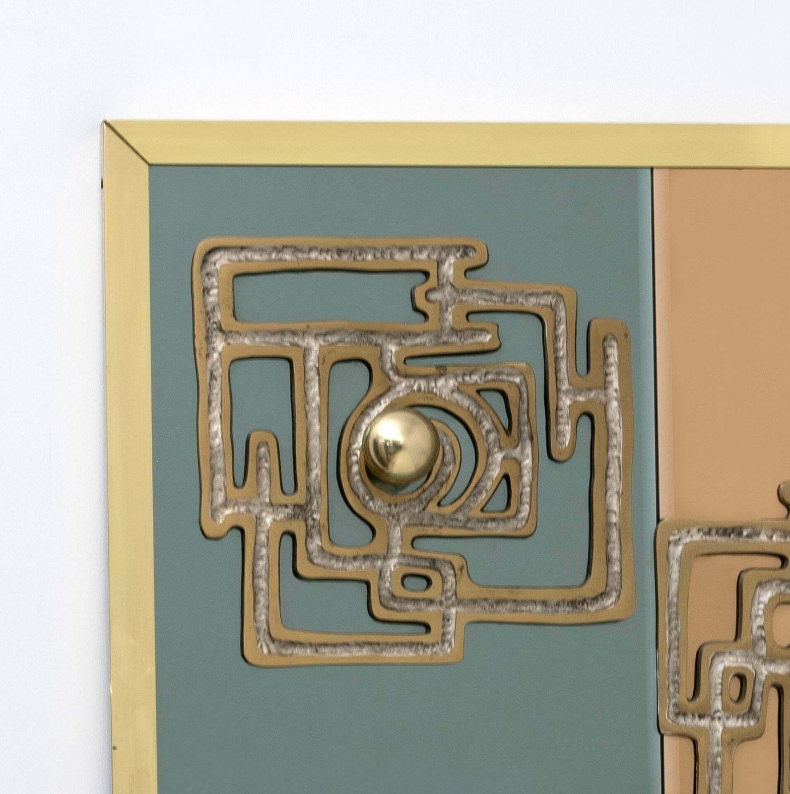 Luciano Frigerio Mid Century Modern Brass And Mirror Clothes Hangers, 1970s photo Home Decor