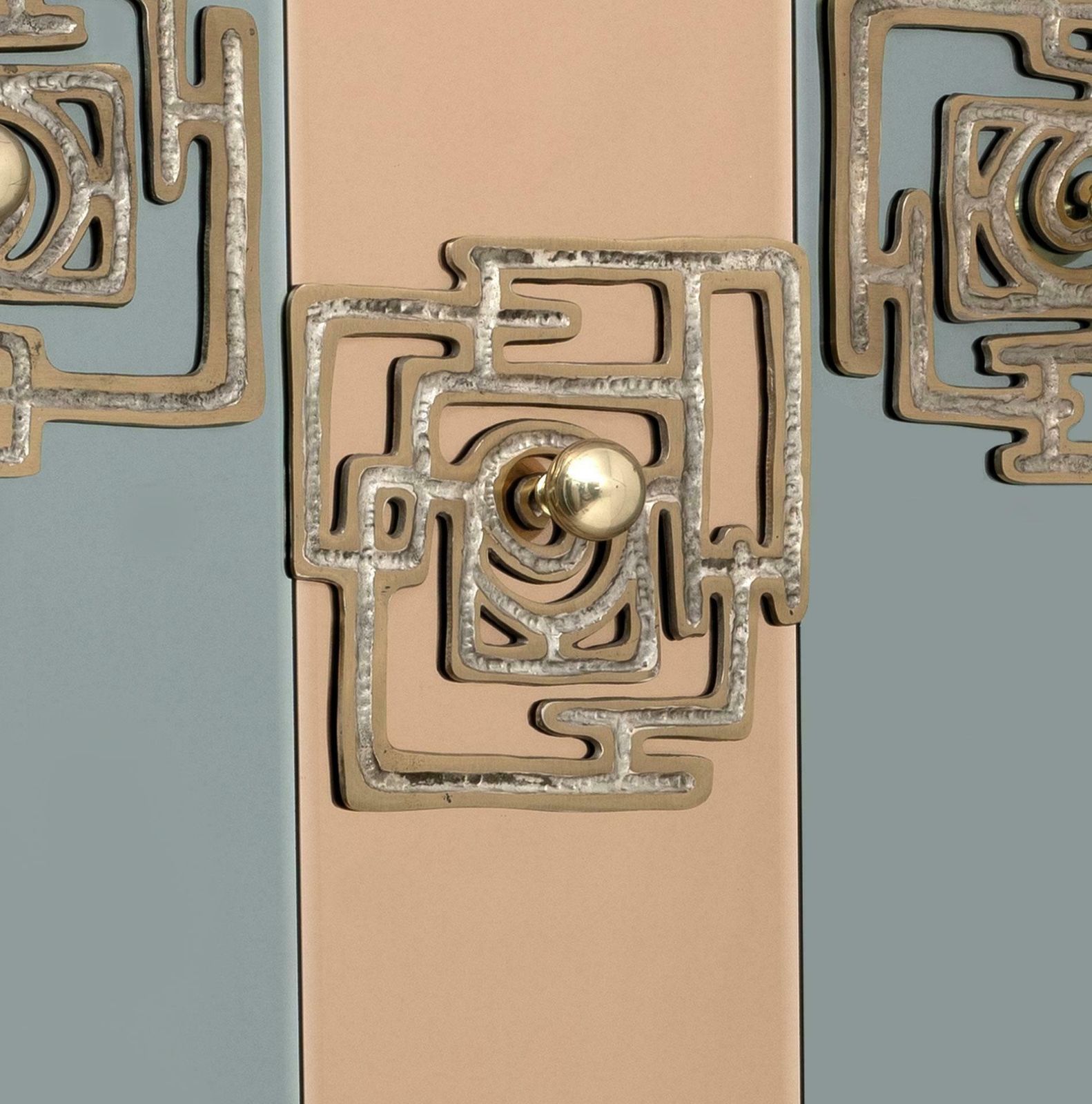 Luciano Frigerio Mid Century Modern Brass And Mirror Clothes Hangers, 1970s photo 5277.0