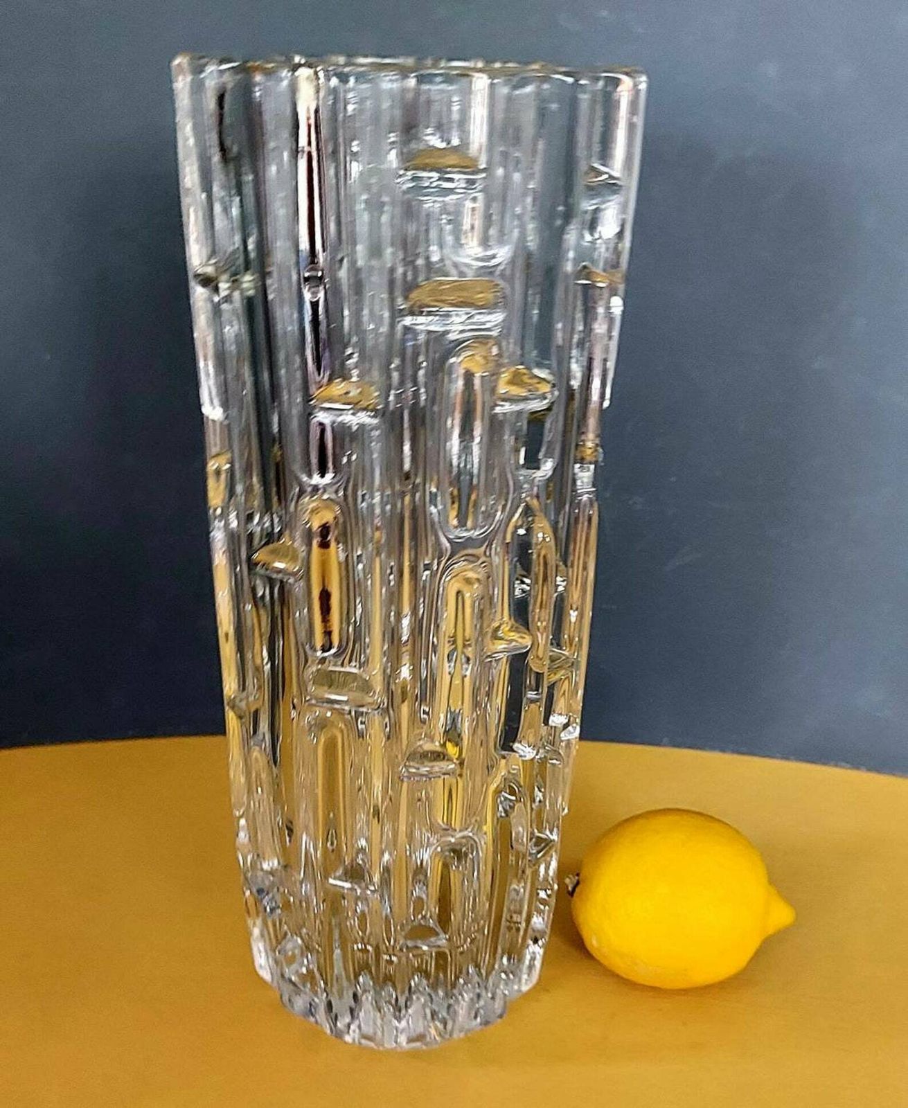 A Stunning 1960's Sklo Union Maze Design Large Glass Vase photo furniture