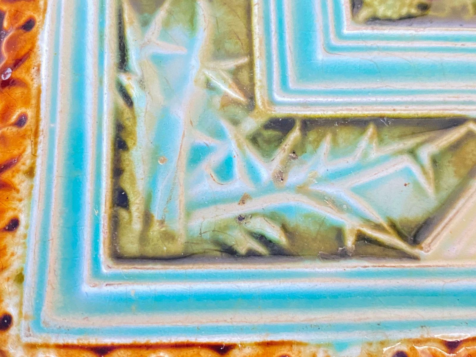 Ceramic Center Table Or Trivet By Jg Givet Art Nouveau Circa 1920 photo 474.0