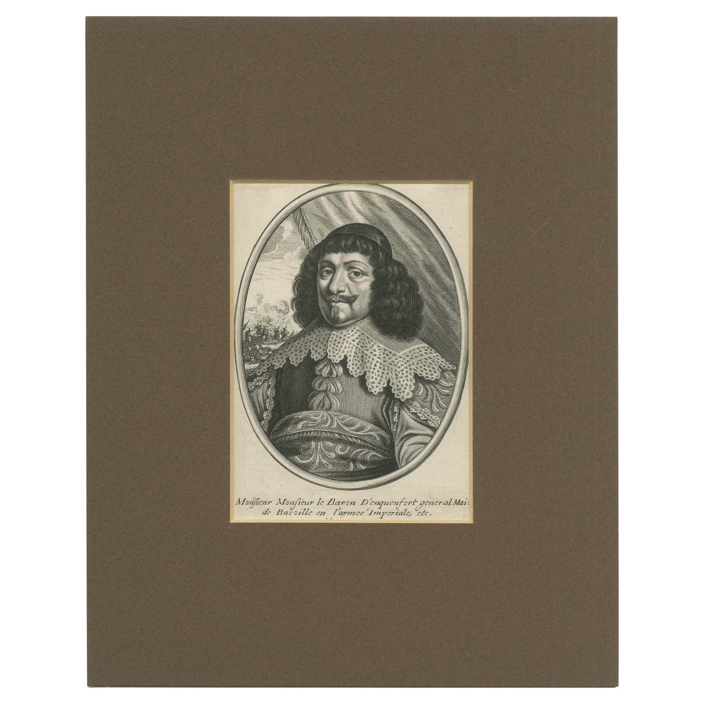 Antique Portrait Of General Adrian Von Enckevort