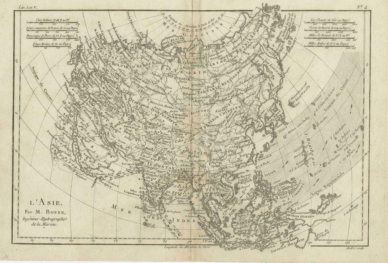Original Antique Map Of Asia, 1700s photo for sale
