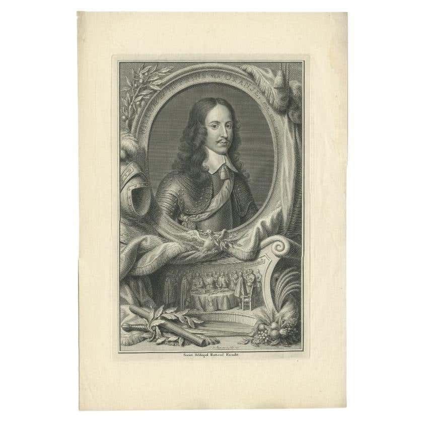 Antique Portrait Of William II, Prince Of Orange, 1749