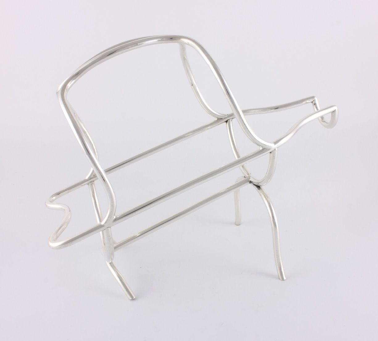 Silver Plate Champagne Bottle Cradle. French Wine Pourer Saglier Freres. photo buy
