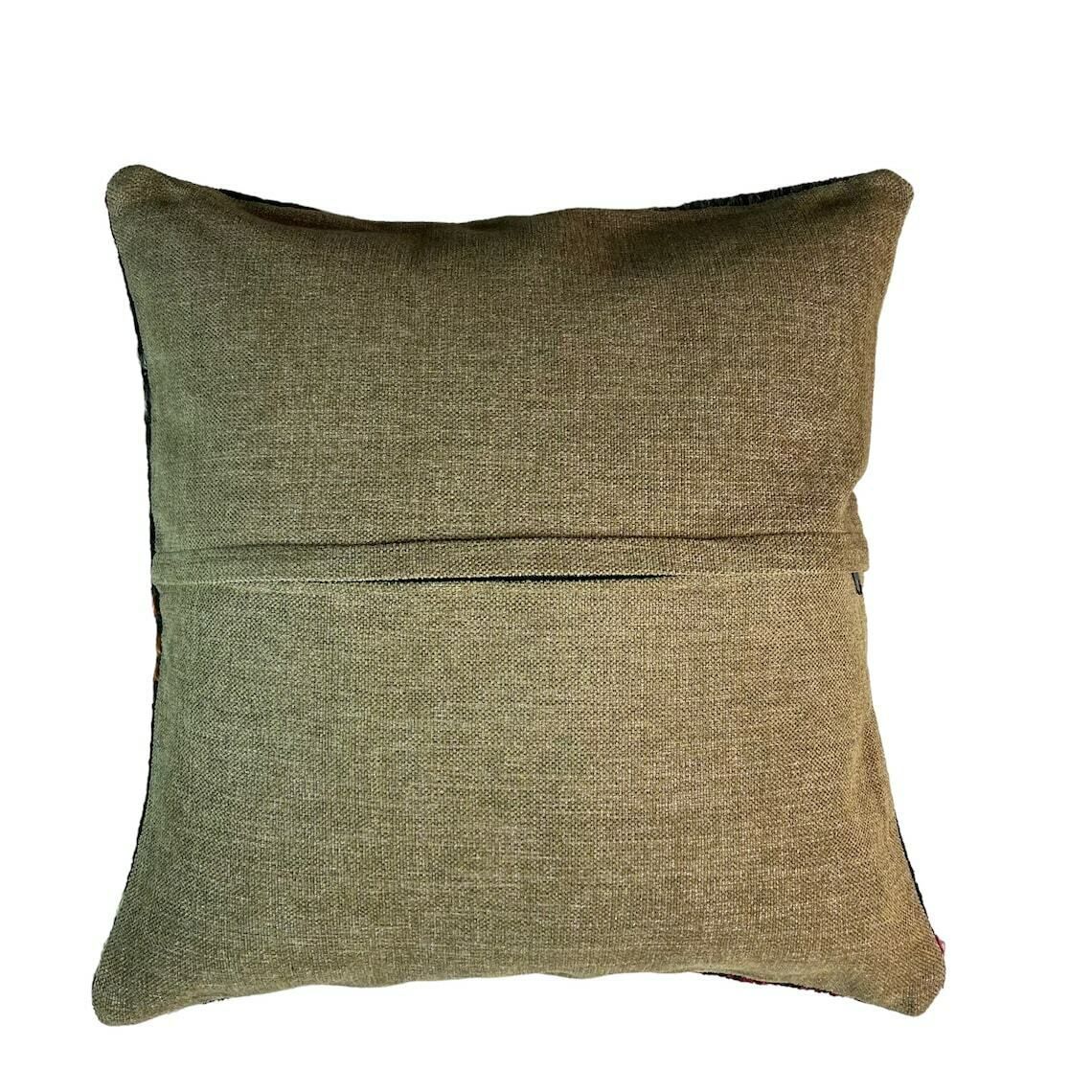 Ethnic Kilim Pillow, 18x18 Pillow Cover, Bohemian Kilim Pillow, Handwoven Kilim Pillow, Sofa Throw Pillow, Meditation Kilim Cover photo for sale