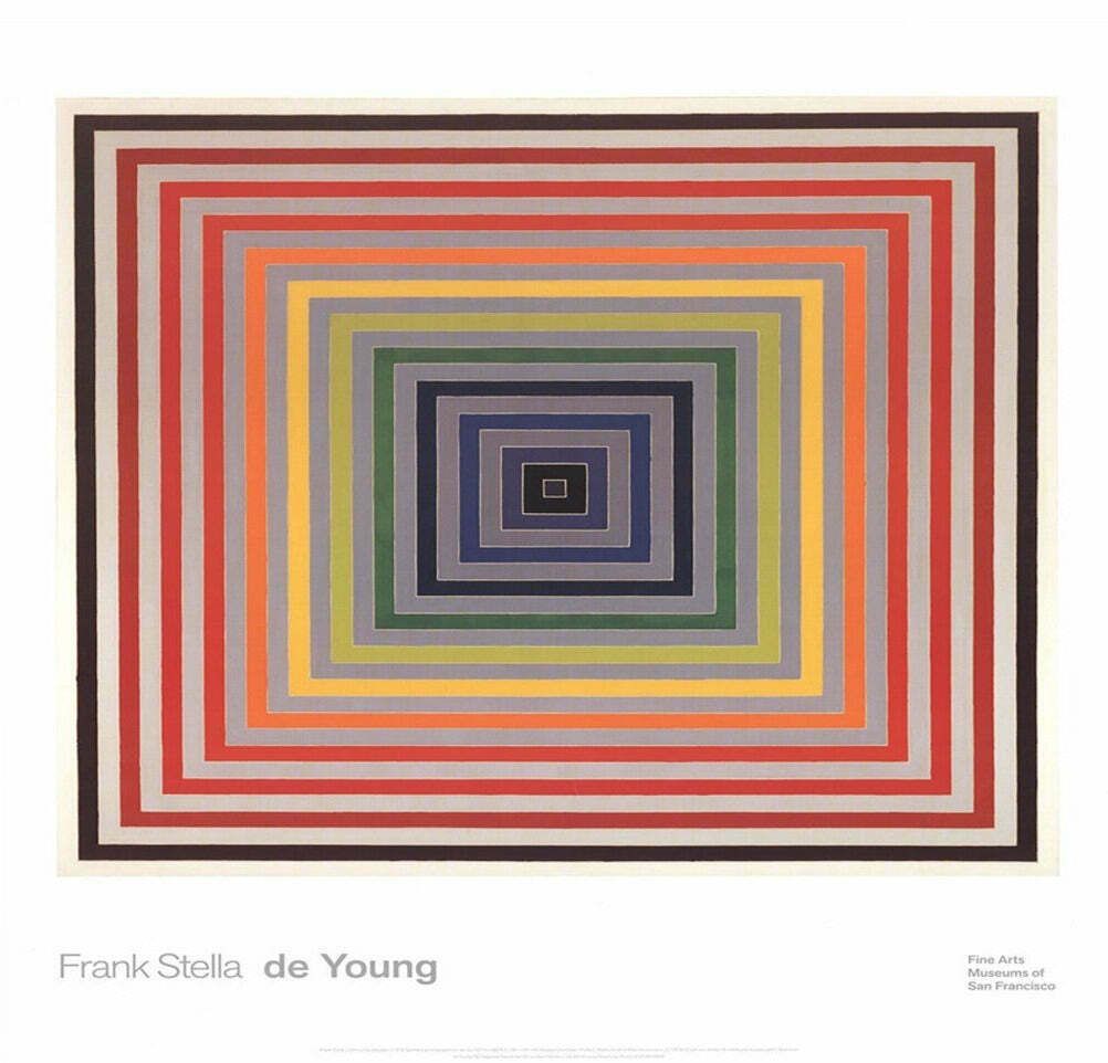 Original Vintage Poster Frank Stella   De Young Museum