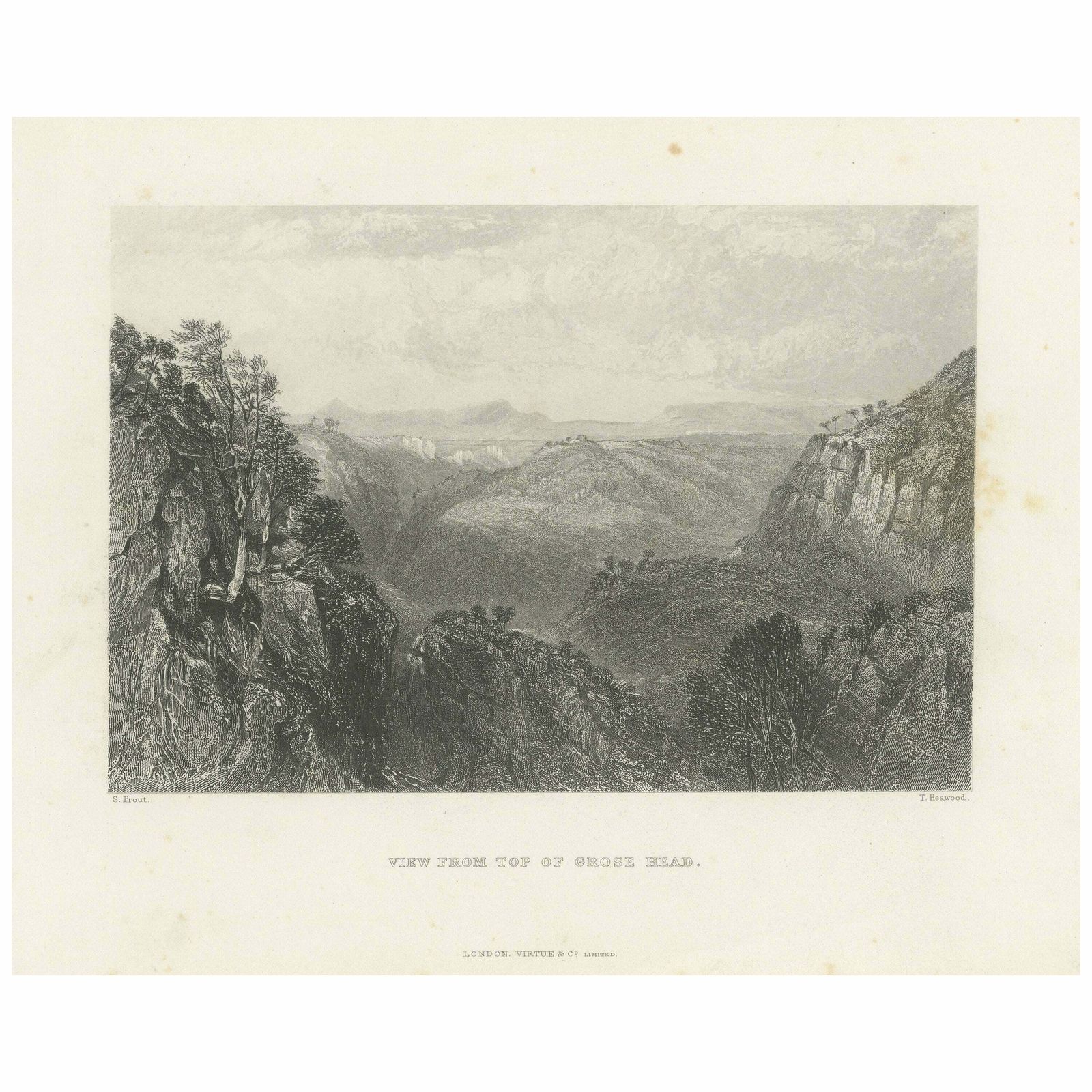 Antique Print Of Grose Head, Blue Mountains National Park, Australia
