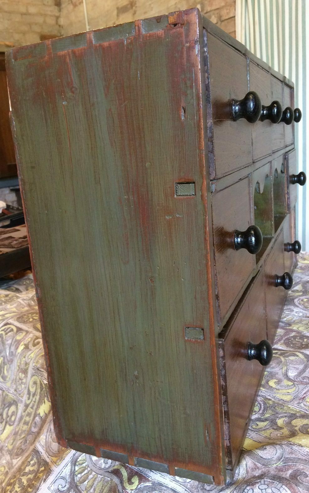 Antique Flight Of Drawers / Kitchen Spice Drawers photo 405.0
