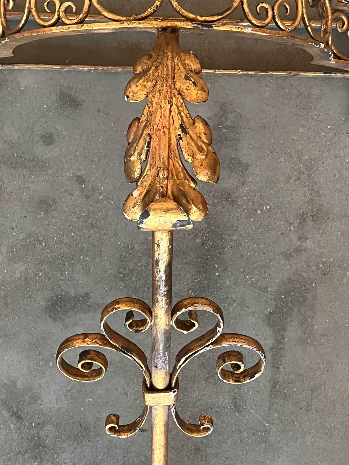 photo furniture 19th Pair Of Gilded French Wrought Iron Console Tables