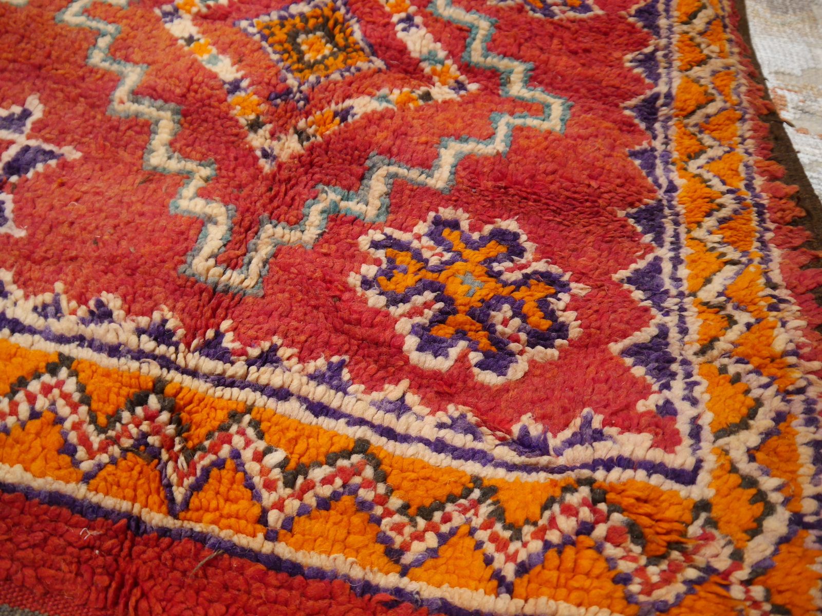 Vintage Rug Boujad 10.9 X 5.6 Ft Moroccan Berber Tribal Carpet 330 X 170 Cm photo vinterior