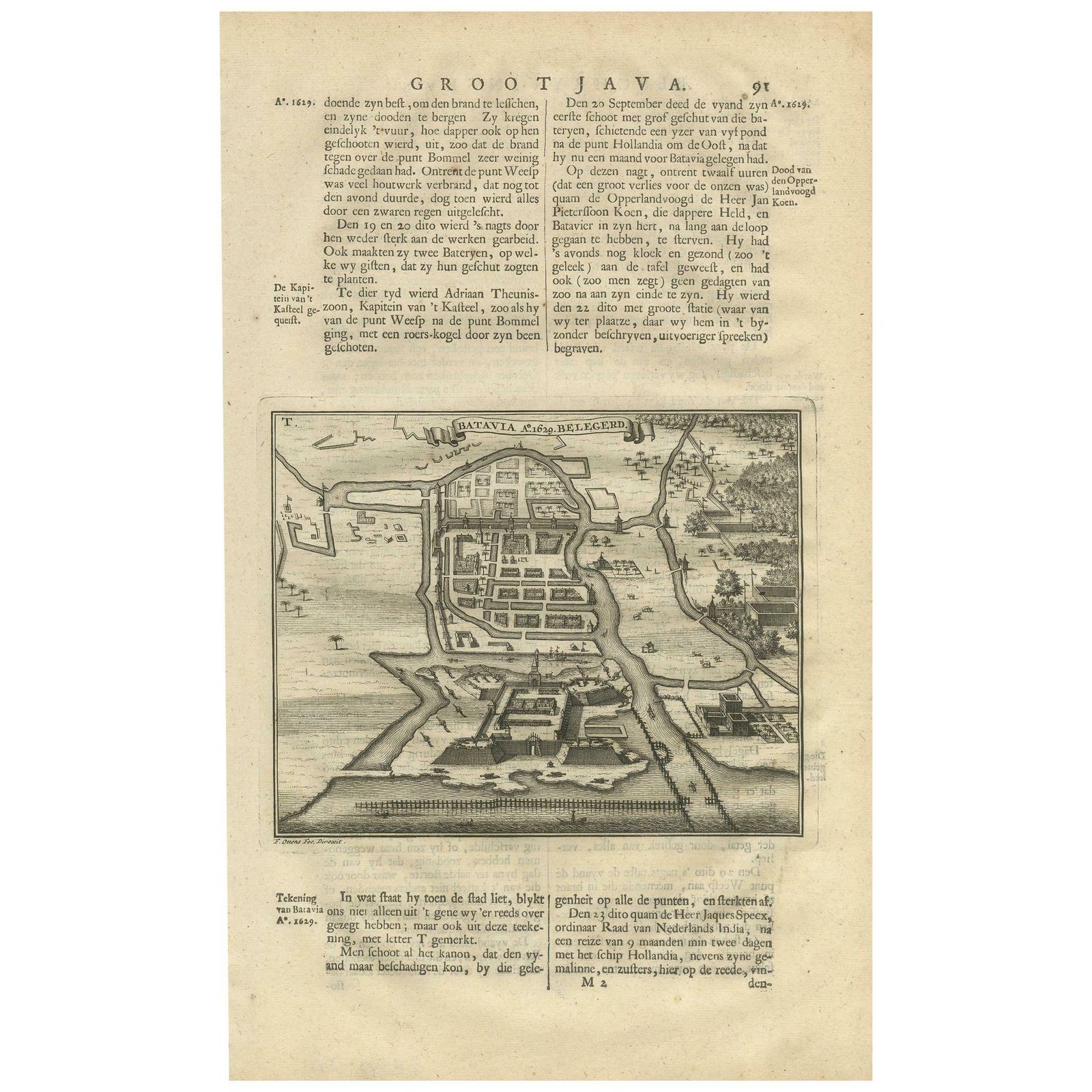 Antique Print Of The Siege Of Steenwijk, The Netherelands, By Baudartius, 1616