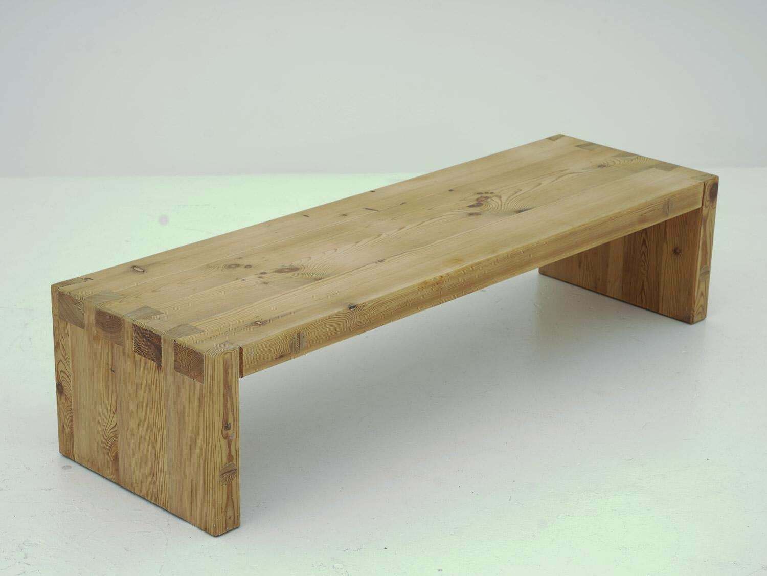 Swedish Bench In Pine By Roland Wilhelmsson, Signed By Designer photo for sale
