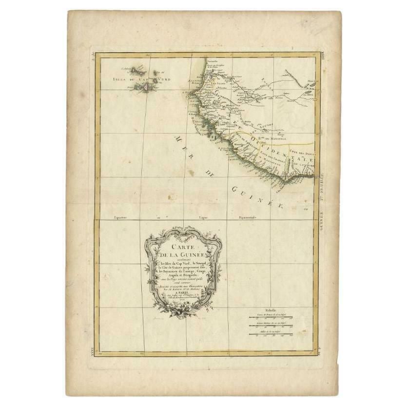 Antique Map Of The West Coast Of Africa, 1771