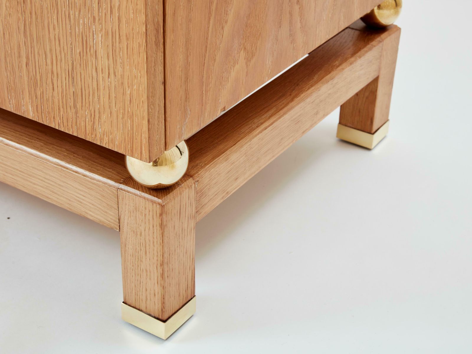 Tommaso Barbi Cerused Oak And Brass Sideboard 1970s photo buy