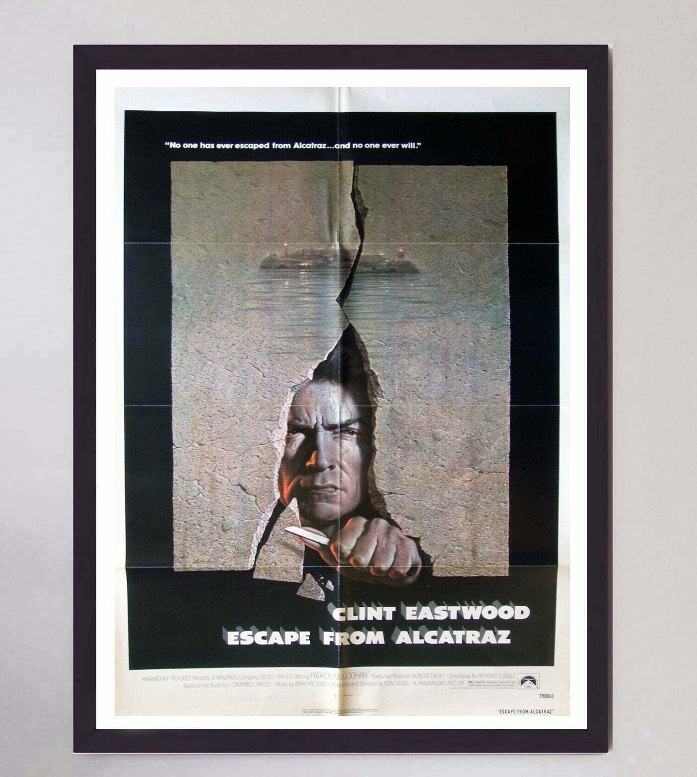 Original Vintage Poster Escape From Alcatraz photo furniture