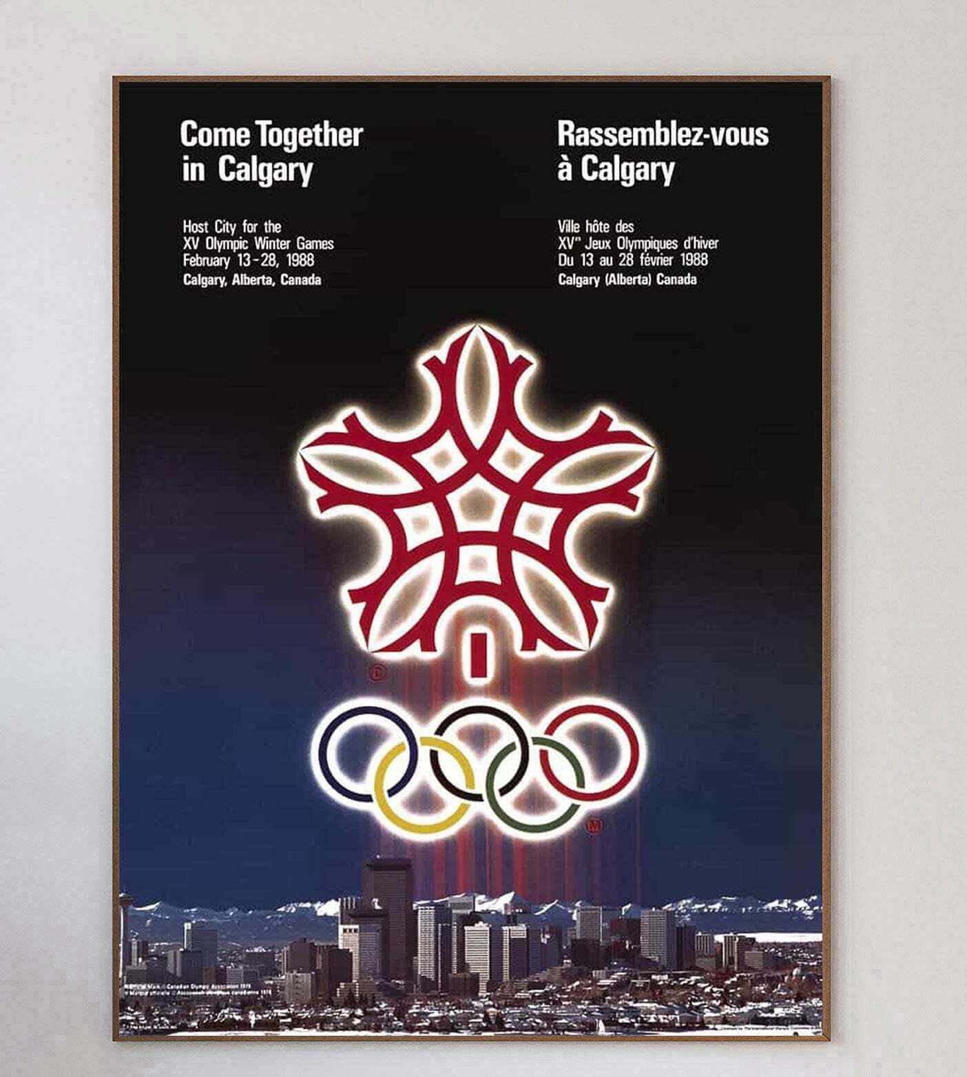 Original Vintage Poster 1988 Calgary Winter Olympic Games photo 359.0