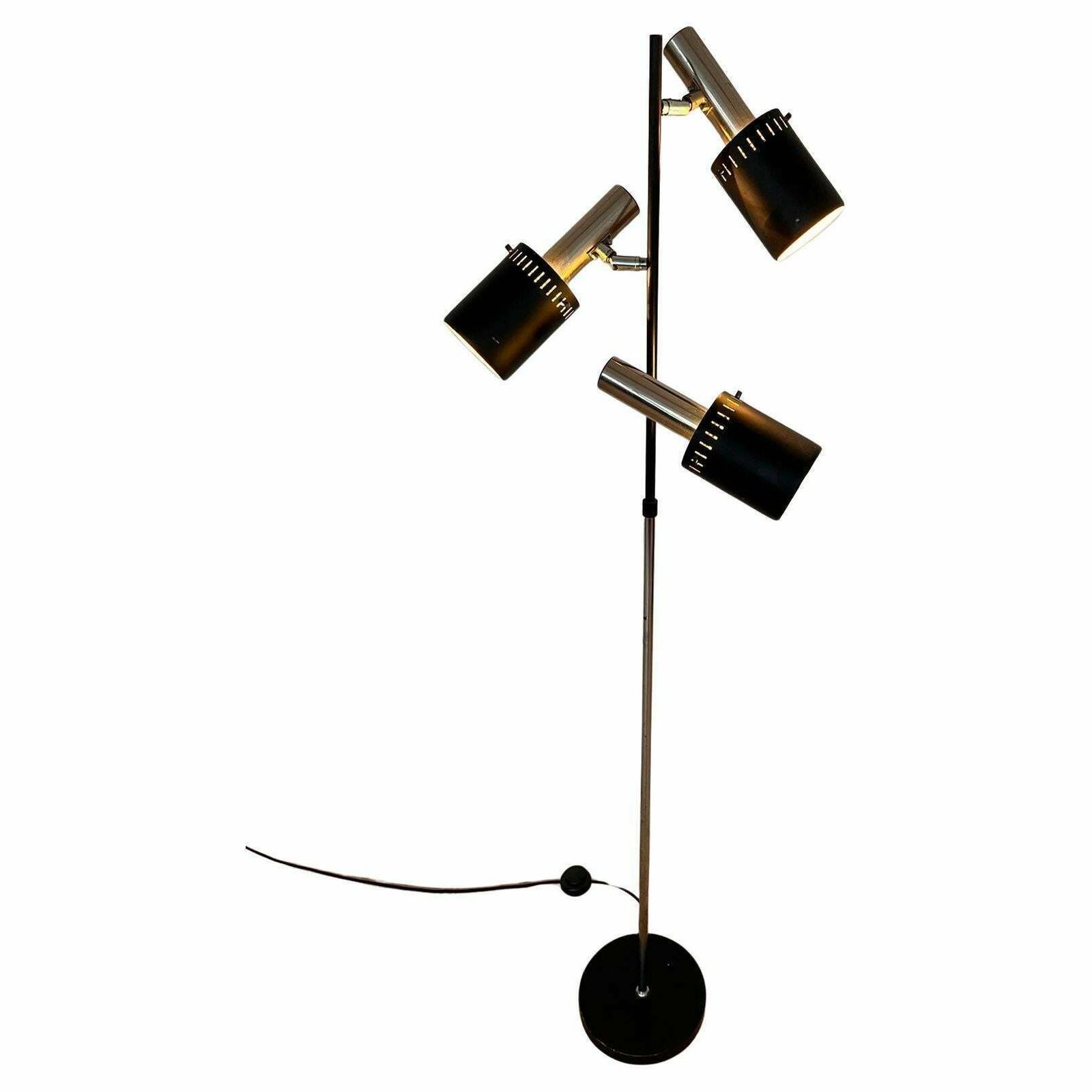 Midcentury Rare Floor Lamp In Style Of Jo Hammerborg, Denmark, 1970s