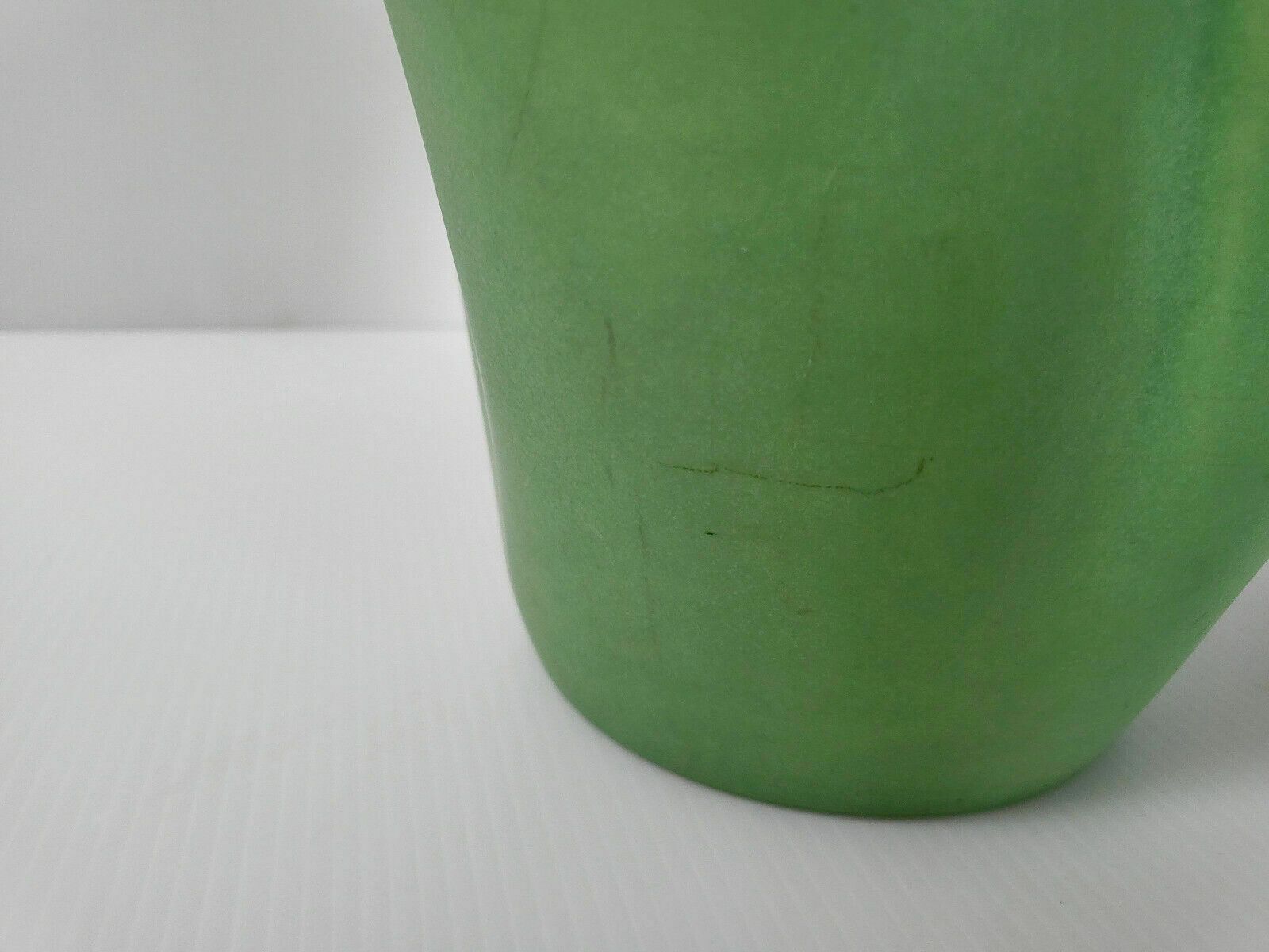 Vintage Vase 1950 Ceramic Elchinger France Water Green & Black 50s Retro 1950s photo vintage