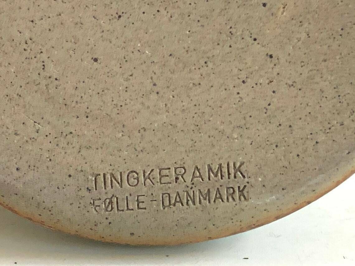 Danish Mid Century Modernist Design Fine Art Ceramic Piece In Earth Colors From Tingkeramik Følle, Denmark photo buy
