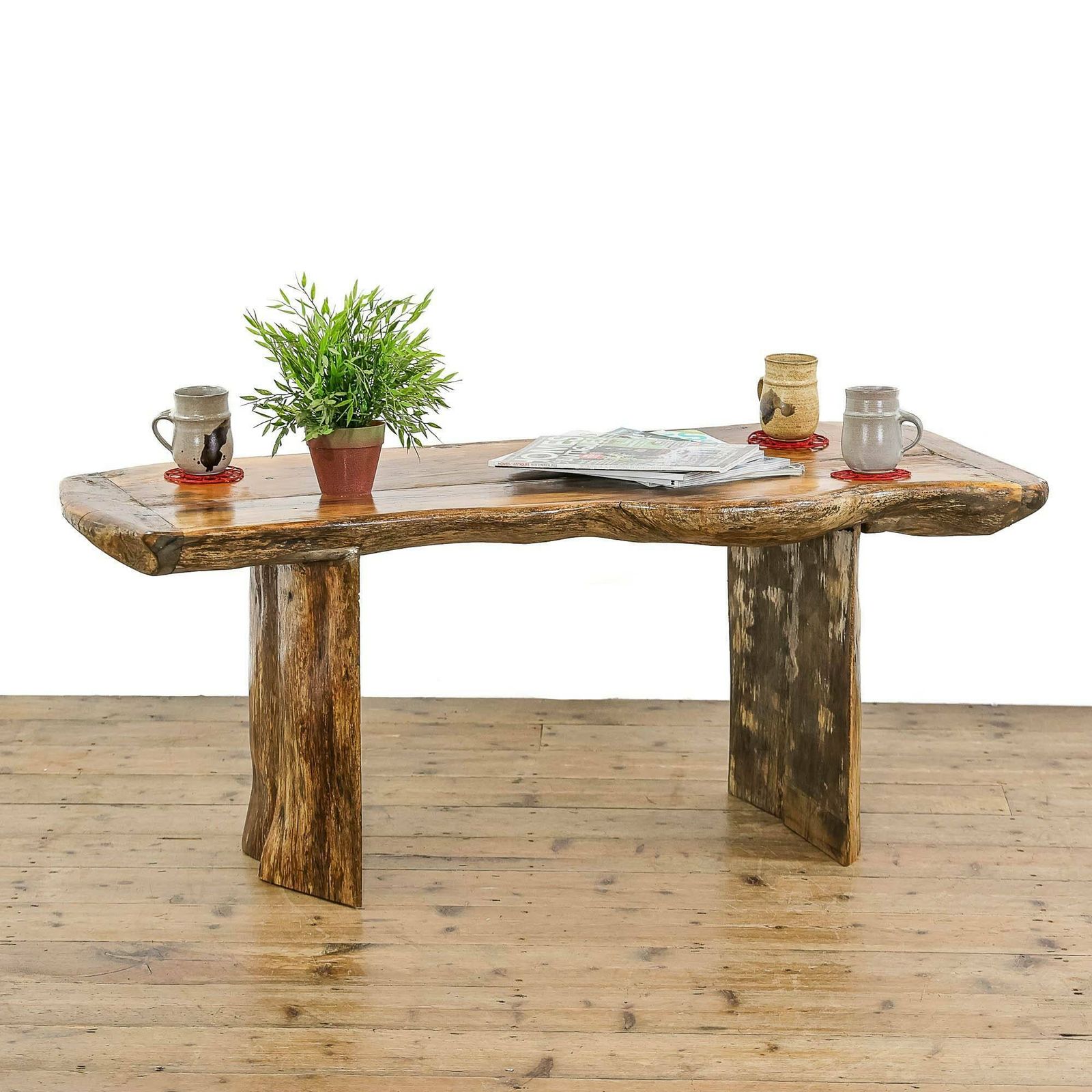 Rustic Live Edge Coffee Table | Living Room | Centre Table | Coffee Table | Reclaimed Furniture (M 5088)