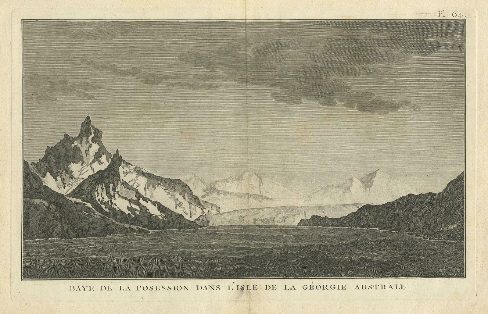 Antique Print Of Possession Bay, South Georgia Island, Australia photo for sale