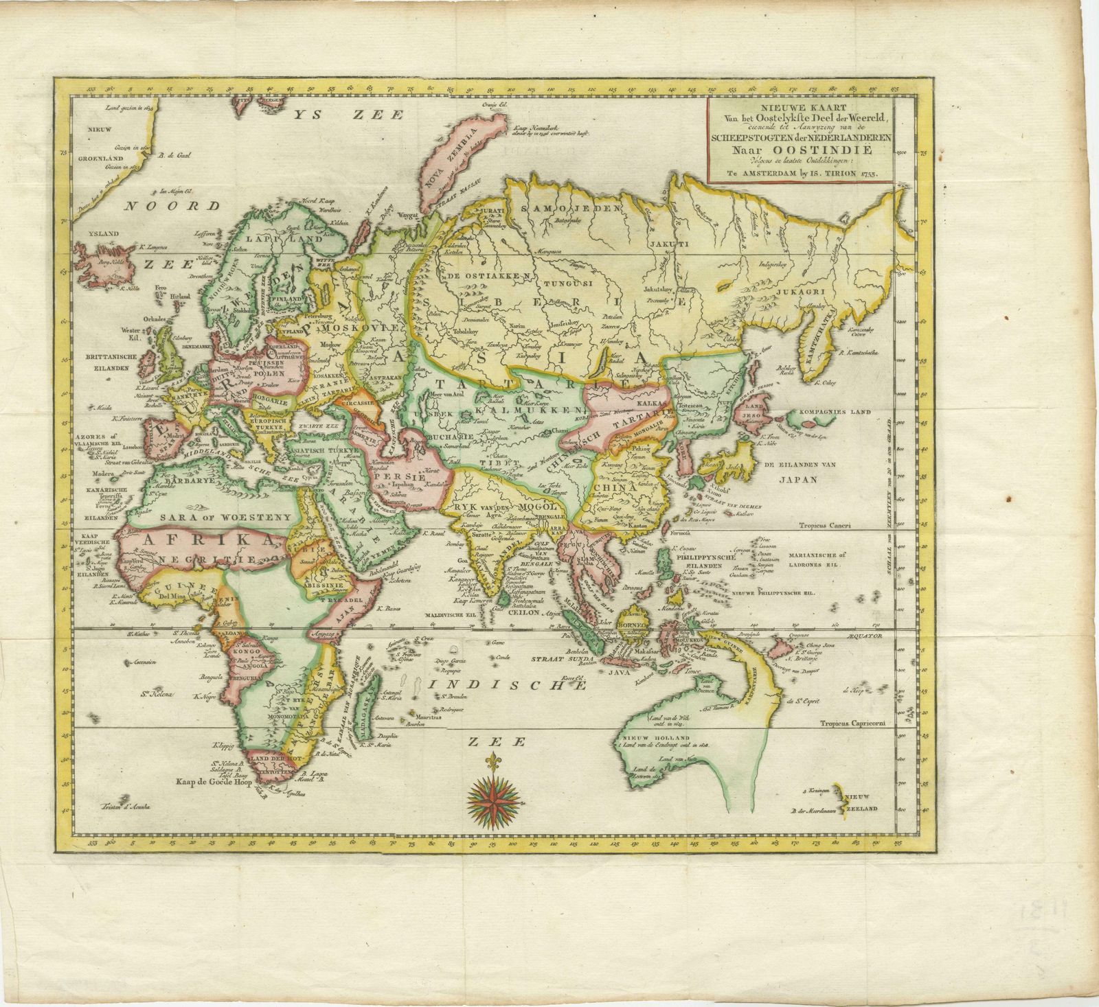 Antique Map Of The Eastern Part Of The World photo furniture