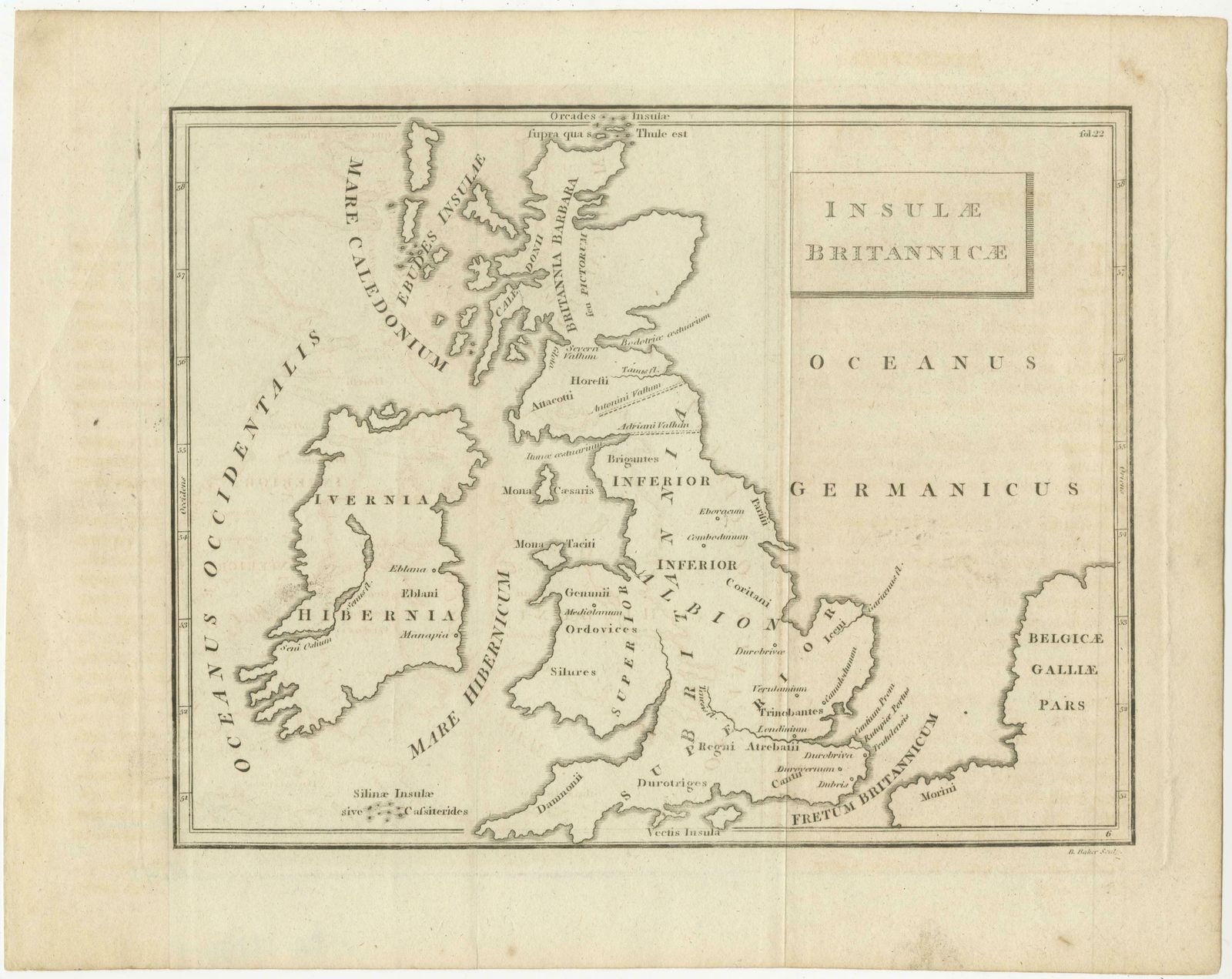 Antique Map Of The British Isles According To The Geography Of The Roman Empire photo furniture