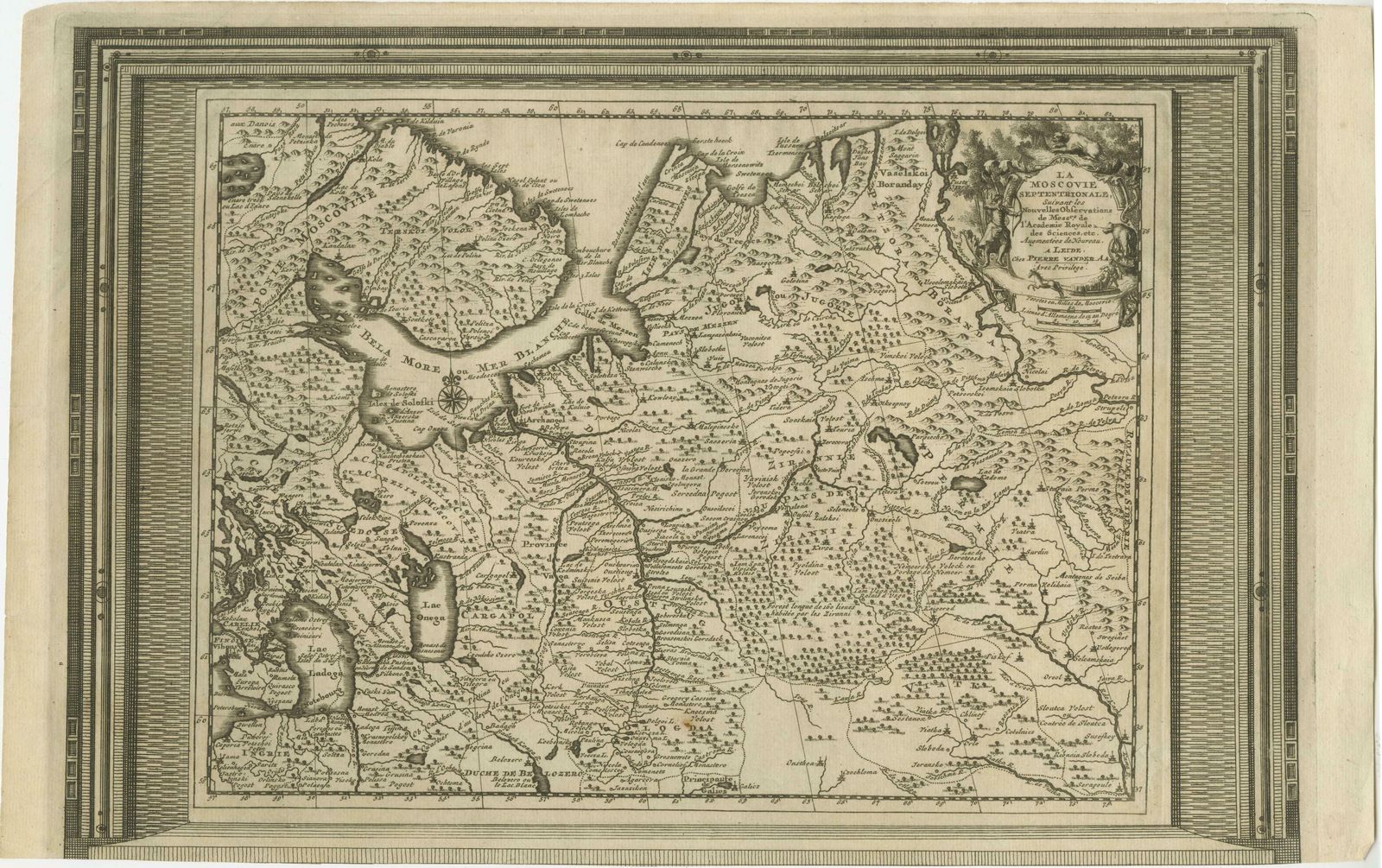 Antique Map Of European Russia With Picture Frame Border photo furniture