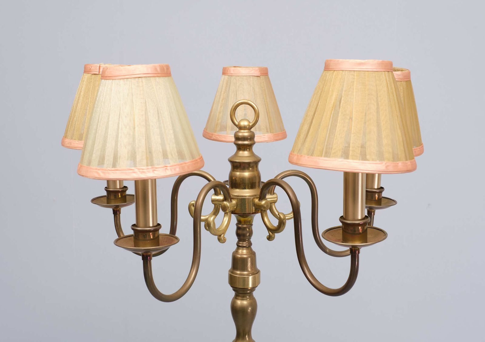 Lucien Gau Style Brass Floor Lamp 1960s France photo Lighting