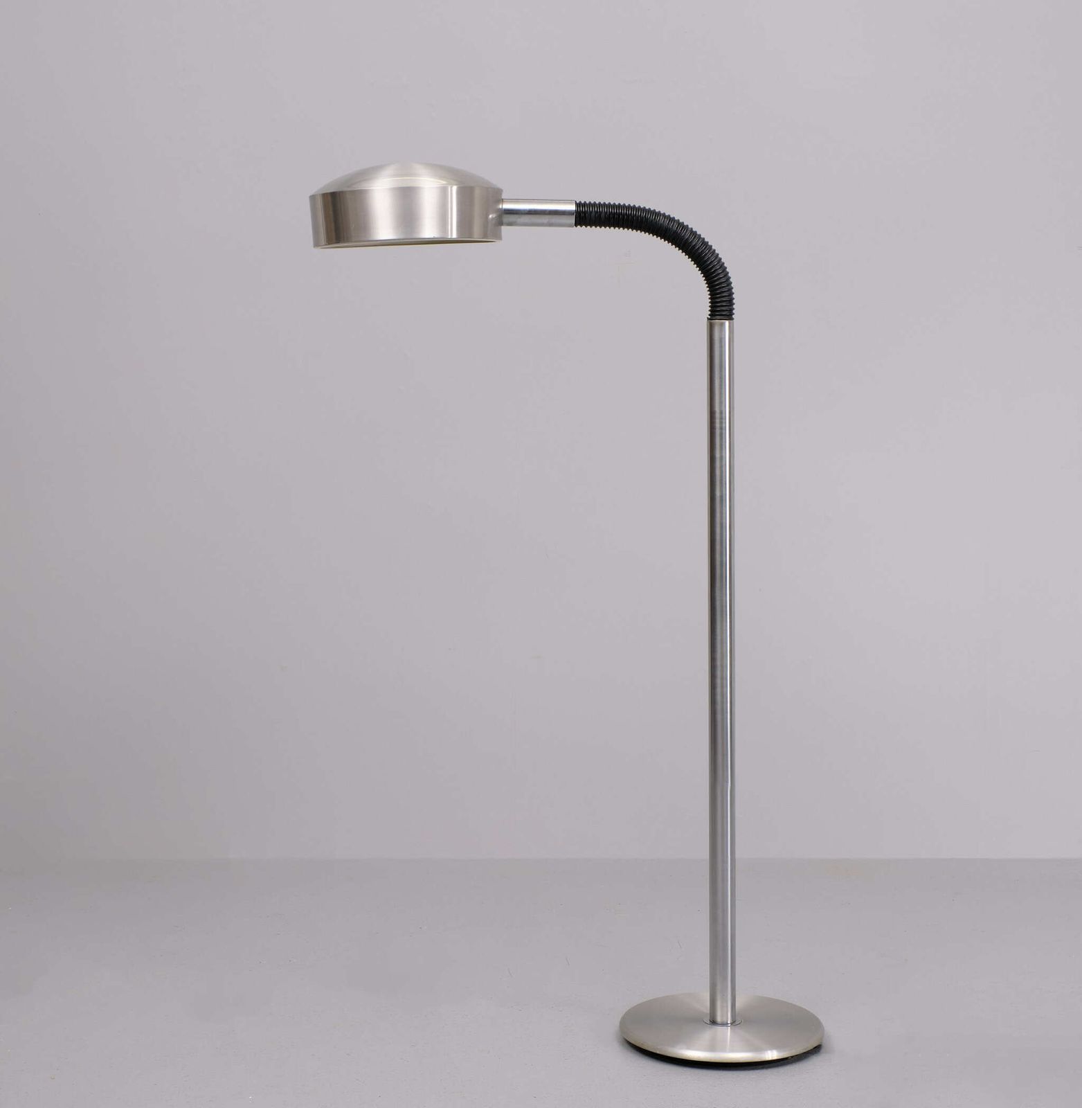 Herda Aluminum Flexible Goose Neck Floor Lamp 1970s photo for sale