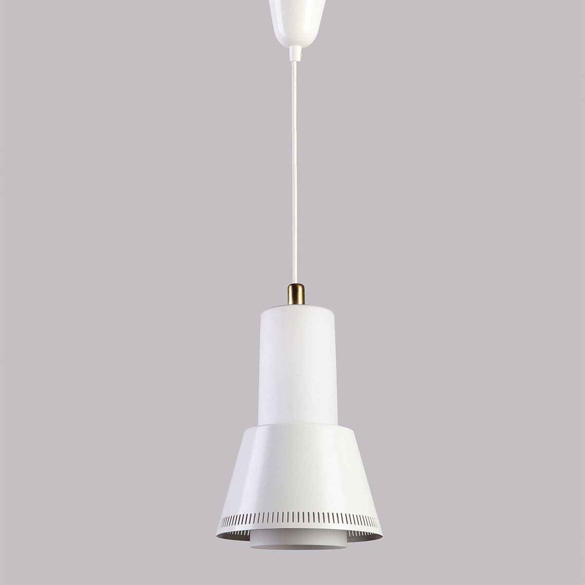 Paavo Tynell For Idman “K2 15” Pendant Lamp In Steel And Opal Glass, 1950s photo for sale