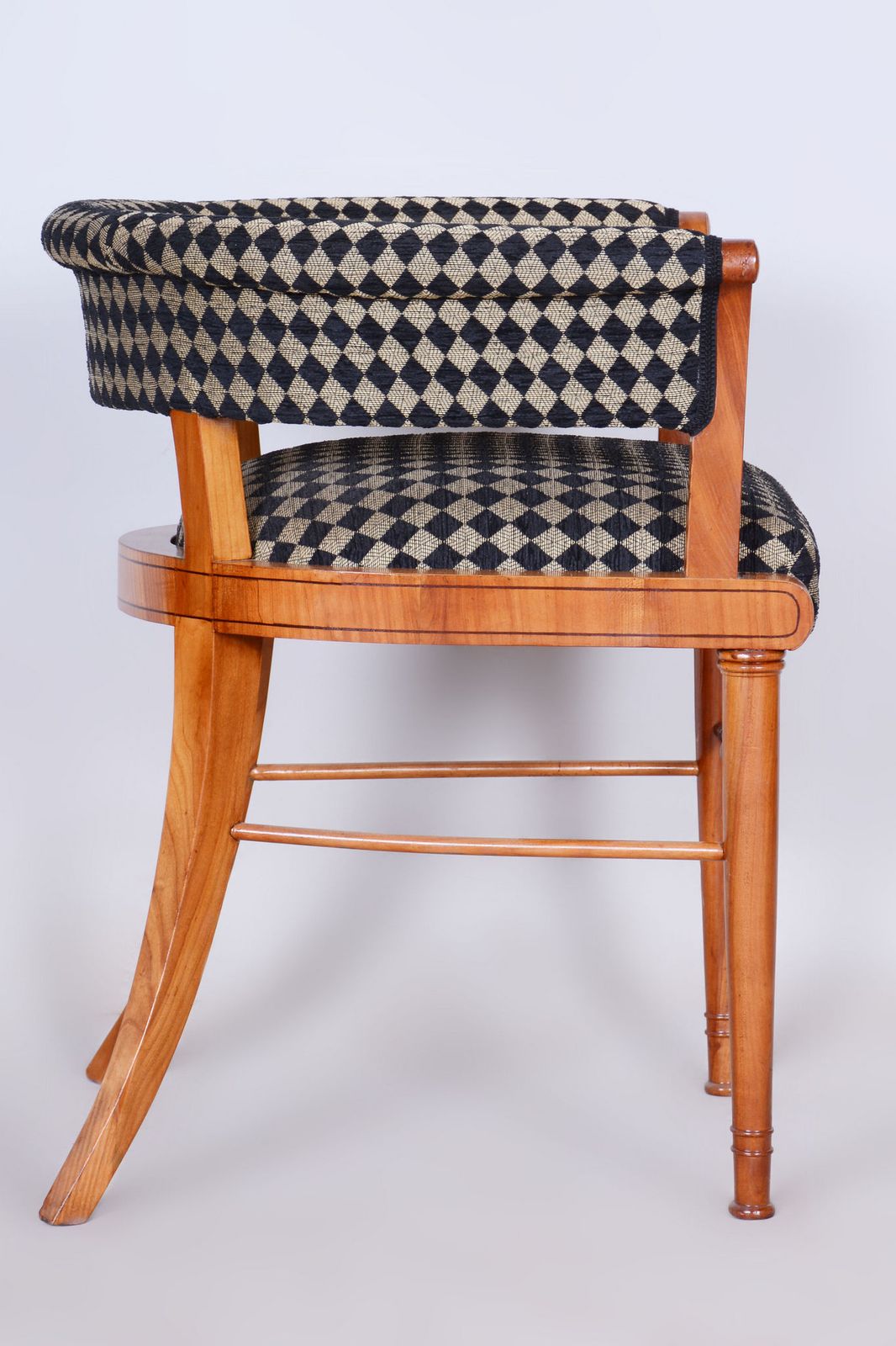 Restored Biedermeier Armchair, Cherry Tree, Ebony, Austria Vienna, 1820s photo 2450.0